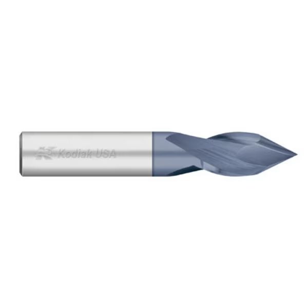 3/32 Carbide Drill Mill 2 Flute 60 Deg. Pt ALTIN Coated, Kodiak Cutting Tools, Mfr#: 5542188